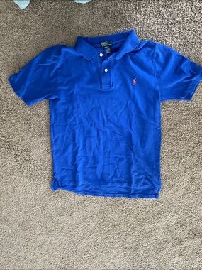 Ralph Lauren Royal Blue Polo with Orange Pony (Boys)